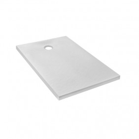 Receveur de douche extraplat antidérapant 140x80cm - texturé pierre blanc mat - Ipso JACOB DELAFON