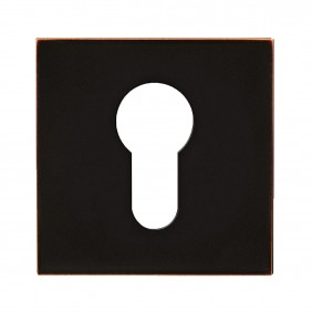 Paire de rosaces affleurantes carrées noires bronze antique - série EZ180Q KARCHER DESIGN