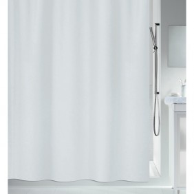 Rideau de douche - 240 x 180 cm - Polyester - Blanc - Maya SPIRELLA