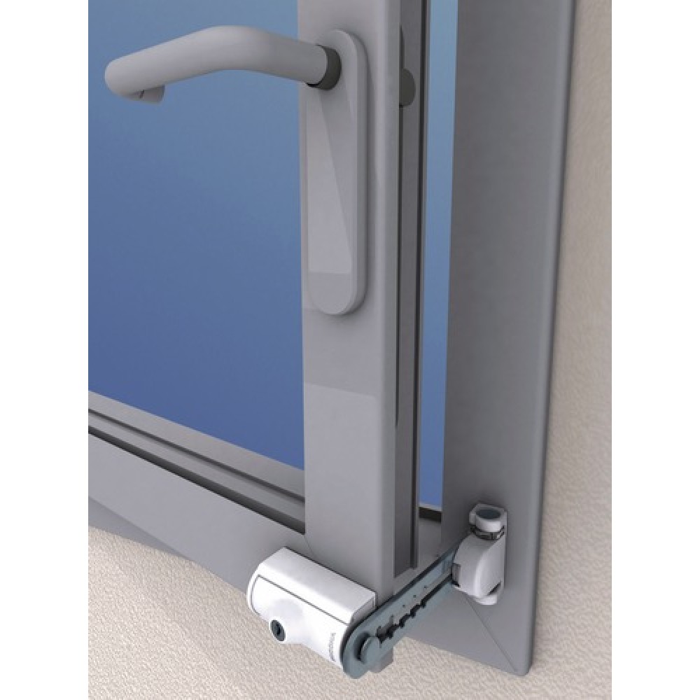 aluminium loquet de fenêtre bois PVC Entrebâilleur de fenêtre réglable avec verrou de sécurité pour les enfants 