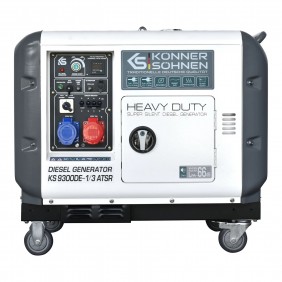 Groupe électrogène diesel - 6,5/7,5 kW - 230/400V - KS 9300HDES-1/3 ATSR (EURO V) KONNER & SOHNEN