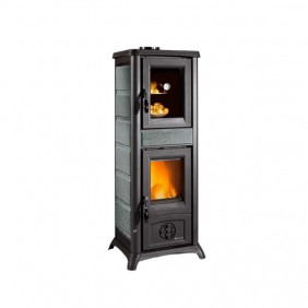 Poêle à bois avec four 7,3 kW - Pierre Naturelle - Gemma Forno 5.0 Petra LA NORDICA EXTRAFLAME