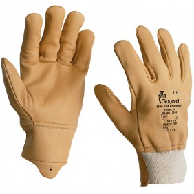 Gants fourrés coupe américaine 1549 - cuir bovin hydrofuge - 10 paires GUYARD