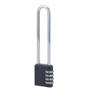Cadenas à code compact 04 à anse haute en acier nickelé FTH THIRARD