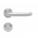 Poignées de porte sur rosaces rondes série ER 27 Crète - inox satiné