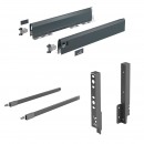 Kit tiroir tringles ArciTech - côtés H94 mm - pour dos H250 mm HETTICH