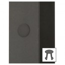 Cache noir pour trous latéraux de profil en aluminium système Cadro HETTICH