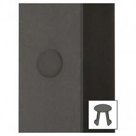 Cache noir pour trous latéraux de profil en aluminium système Cadro HETTICH