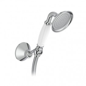 Set de douche retro avec douchette flexible et support - chromé - Louise JACOB DELAFON