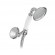 Set de douche retro avec douchette flexible et support - chromé - Louise