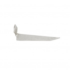 Pattes à pointe coudées longueur 120 mm en acier zingué blanc - x10 TORBEL