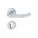 Poignées de porte sur rosaces rondes Paris - aluminium finition argent