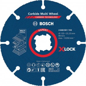 Disque à concrétion carbure Multiwheel Xlock Expert - Diamètre 125mm BOSCH