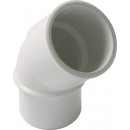 Coude PVC blanc 45° mâle / femelle NICOLL