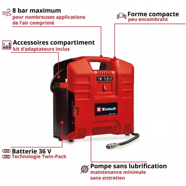 Compresseur sans fil TE-AC 36:8 Li OF Set-Solo - Power X-Change - Bricozor 1.jpeg EINHELL