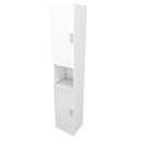 Meuble colonne pour salle de bains 182x35x30 cm - Blanc laqué - Eco 35 AURLANE