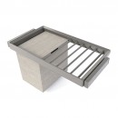 Kit porte-pantalons 7 tringles + panier + cadre Quartz finition Titane EMUCA