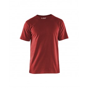 T-shirt de travail respirant 100% coton uni 3525 - rouge BLAKLADER