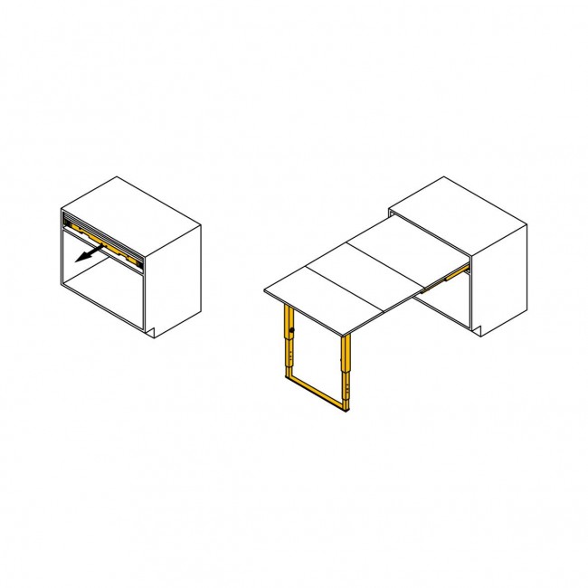 Coulisses pour table extractible - avec piétement - Party 2.jpg EMUCA