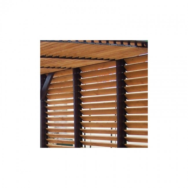 Pergola à vantelles mobiles - 3,48 x 3,12 m - hauteur 2,17 m - Veneto HABRITA