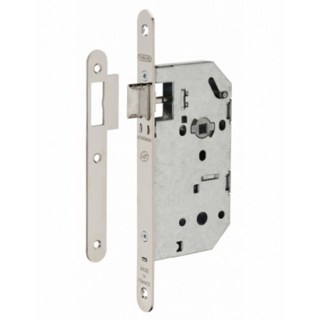 Serrure à larder à bec de cane seul - têtière laitonné - axe 50 mm - Monomax_bricozor.jpeg FTH THIRARD