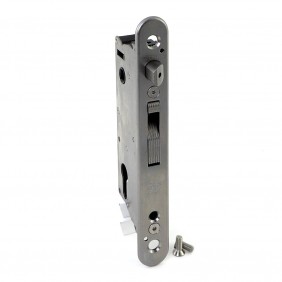 Serrure à larder pour portail tubulaire Sixtylock - cylindre européen LOCINOX
