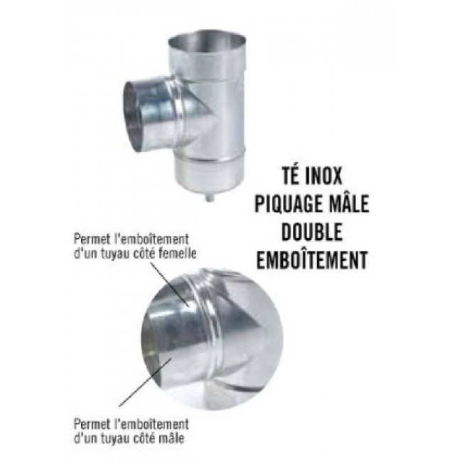 Té inox spécial tubage 90° TEN