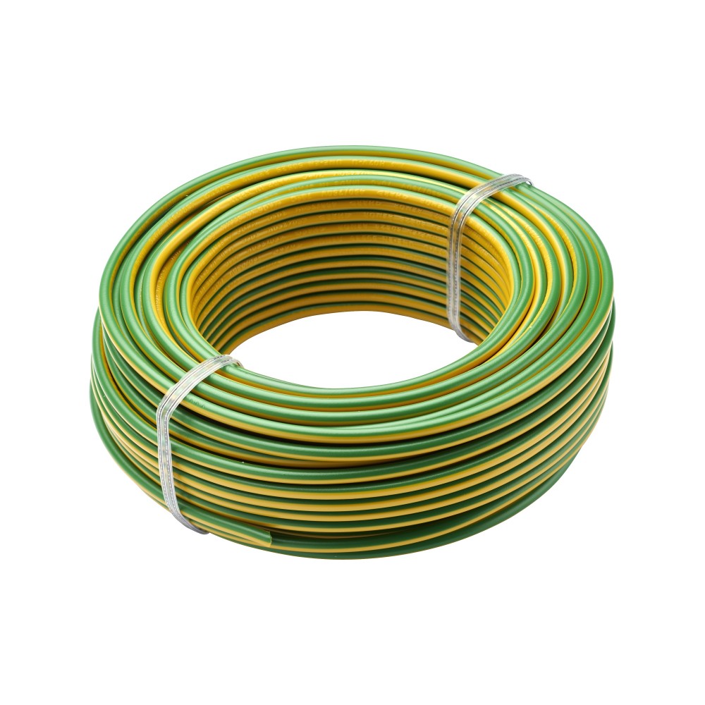 H07 VR 16 mm2 Câble rigide vert jaune