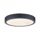 Plafonnier LED 15W 1300 lm rond avec bordure tissu gris foncé - Cosara PAULMANN