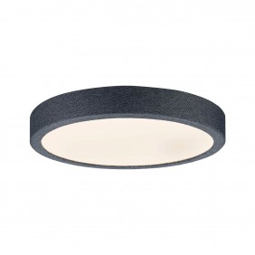 Plafonnier LED 15W 1300 lm rond avec bordure tissu gris foncé - Cosara PAULMANN