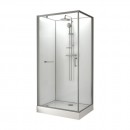 Cabine de douche rectangulaire - 100 x 80 cm - porte pivotante - Kara LEDA