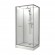 Cabine de douche rectangulaire - 100 x 80 cm - porte pivotante - Kara