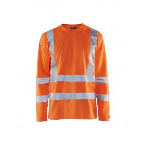 T-shirt haute visibilité à manches longues anti-UV 3381 - orange fluo BLAKLADER