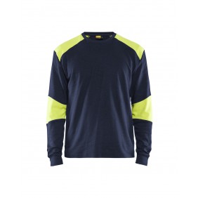 T-shirt manches longues retardant flamme inhérent 3457 - bleu et jaune BLAKLADER