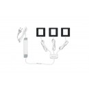 Kit 3 spots LED carrés - 3W - 4000K - gradable - Planar S L&S