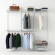 Kit dressing mural ouvert complet blanc - penderie et 2 paniers -1,80m