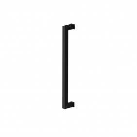 Poignée bâton de maréchal carrée Seattle ES46 pour porte battante - longueur 325 mm - noir KARCHER DESIGN