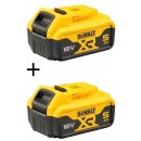 Lot de 2 batteries lithium XR 18V 5Ah - DCB184-XJ DEWALT