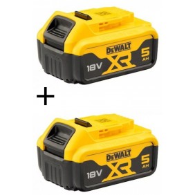 Lot de 2 batteries lithium XR 18V 5Ah - DCB184-XJ DEWALT
