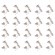 Charnière invisible 100° + embase à visser - amortie - par 20 - X91
