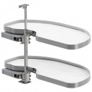 Kit plateaux de meuble d'angle Cornerstone maxx Unero blanc et argent Vauth Sagel