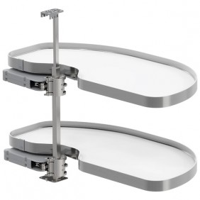 Kit plateaux de meuble d'angle Cornerstone maxx Unero blanc et argent Vauth Sagel