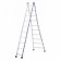 Échelle transformable aluminium 5,5m- 2 plans - 2 x 9 marches - Platinium