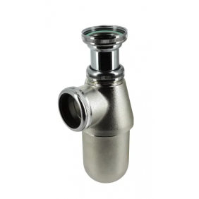 Siphon d'évier en laiton chromé brillant - réglable en hauteur NICOLL