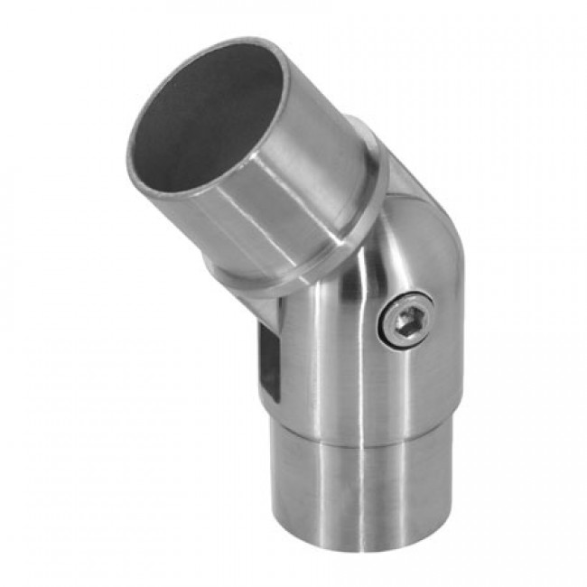 Raccord main courante 42,4 mm – Inox 304 brossé - orientable1.jpg Design Production