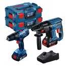 Pack Perceuse-visseuse sans-fil GSR 18V-21 + Perforateur GBH 18V-21 L-BOXX - 0615990M2U BOSCH