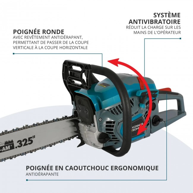 Tronçonneuse thermique 54 cm3 - 40 cm - KS CS31G-16-1 - Bricozor 6.jpeg KONNER & SOHNEN