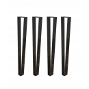 Pieds de table en métal - acier peint noir - lot de 4 CUIVRERIE CENTRALE