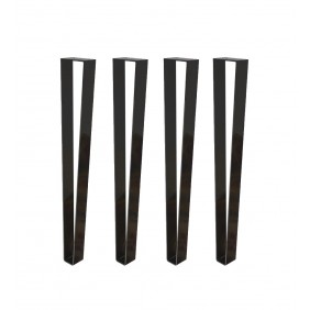 Pieds de table en métal - acier peint noir - lot de 4 CUIVRERIE CENTRALE