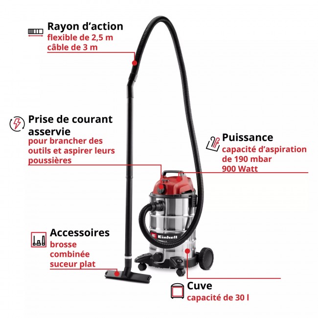 Aspirateur eau et poussières - 30L - puissance 900W - TC-VC 3055 SA 2.jpeg EINHELL